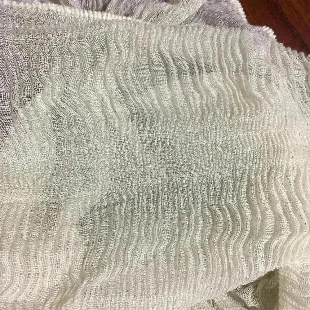 Ivory infinity scarf with sparkles